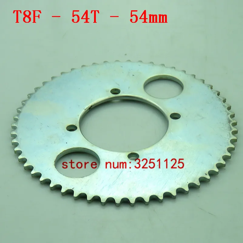 D DOLITY T8F 54T 54 Tooth Rear Sprocket Chain Drive Gear Box fit for 49cc Mini Small Sports Pocket Bike 2 Stroke Motorcycle Scooter