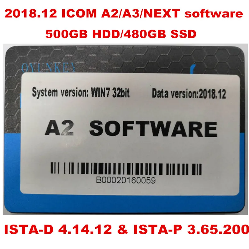 ICOM A2 + b c NEXT A3 программное обеспечение на 500 Гб HDD 480 SSD Оригинальное для BMW 4. 14 12 и 3.6. 5.
