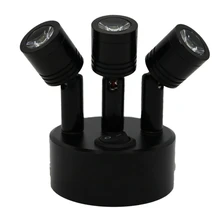 Мульти ювелирные изделия на волосы подсветка витрины, переключатель 3 головы шкафа батареи лампы, торговый стол, окно accent подзарядки стеклянный светильник точечного света