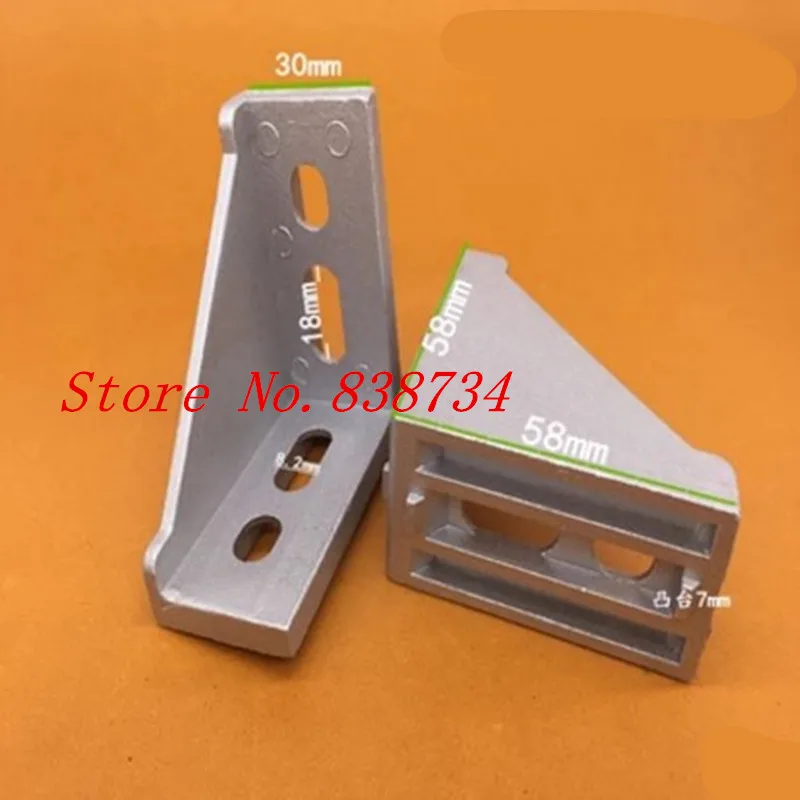10pcs 3060 corner fitting angle aluminum 30 x 60 connector bracket