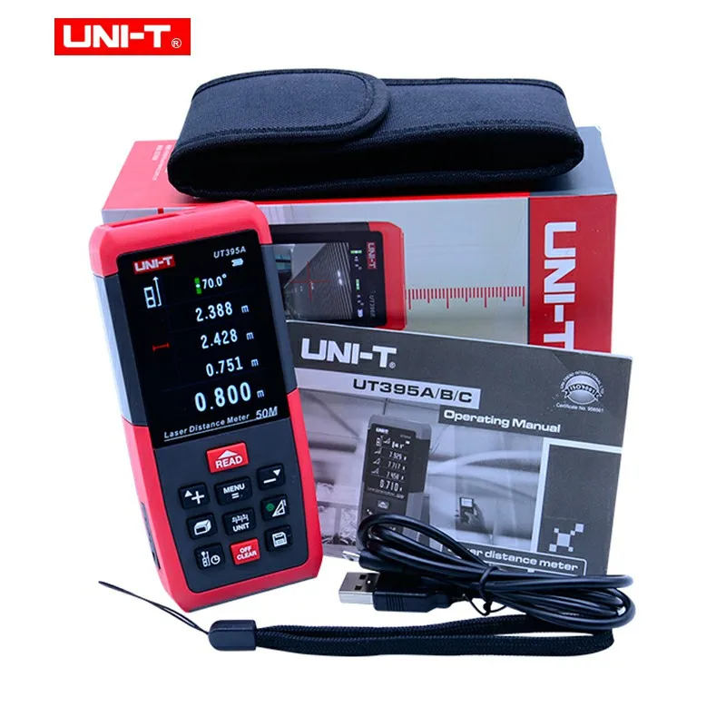 

Professional Laser Distance Meters UNI-T UT395A 50M Laser Range finder Digital range finder Measure Area/volume Tool