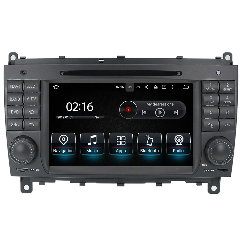 Excellent Android 8.0 Car GPS Radio DVD Player For Benz-W203 2004-2007 CLK W209 2004 2005 with 4GB 32GB Auto Stereo Multimedia navi 5