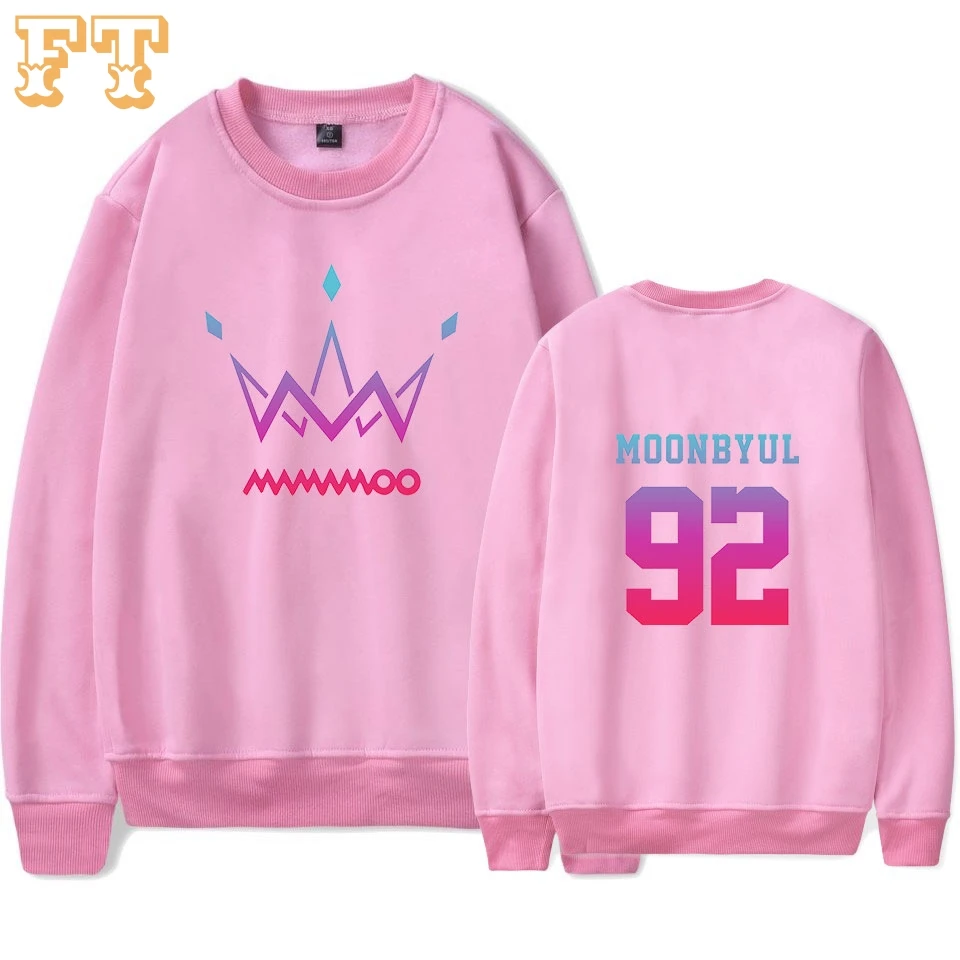  MAMAMOO Purple 2019 Hoodies Woman Plus Size Printed Sweatshirt Korea Hot Sale Casual Sweatshirt Win