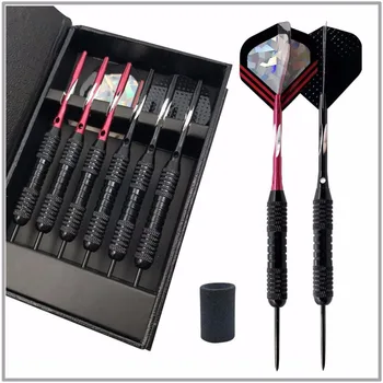 

3Pcs/set Soft Tip Darts Free Case 22g Nickel Plated Electronic Dart Aluminum Alloy Shaft Black Red Dart Tip and shafts Flights