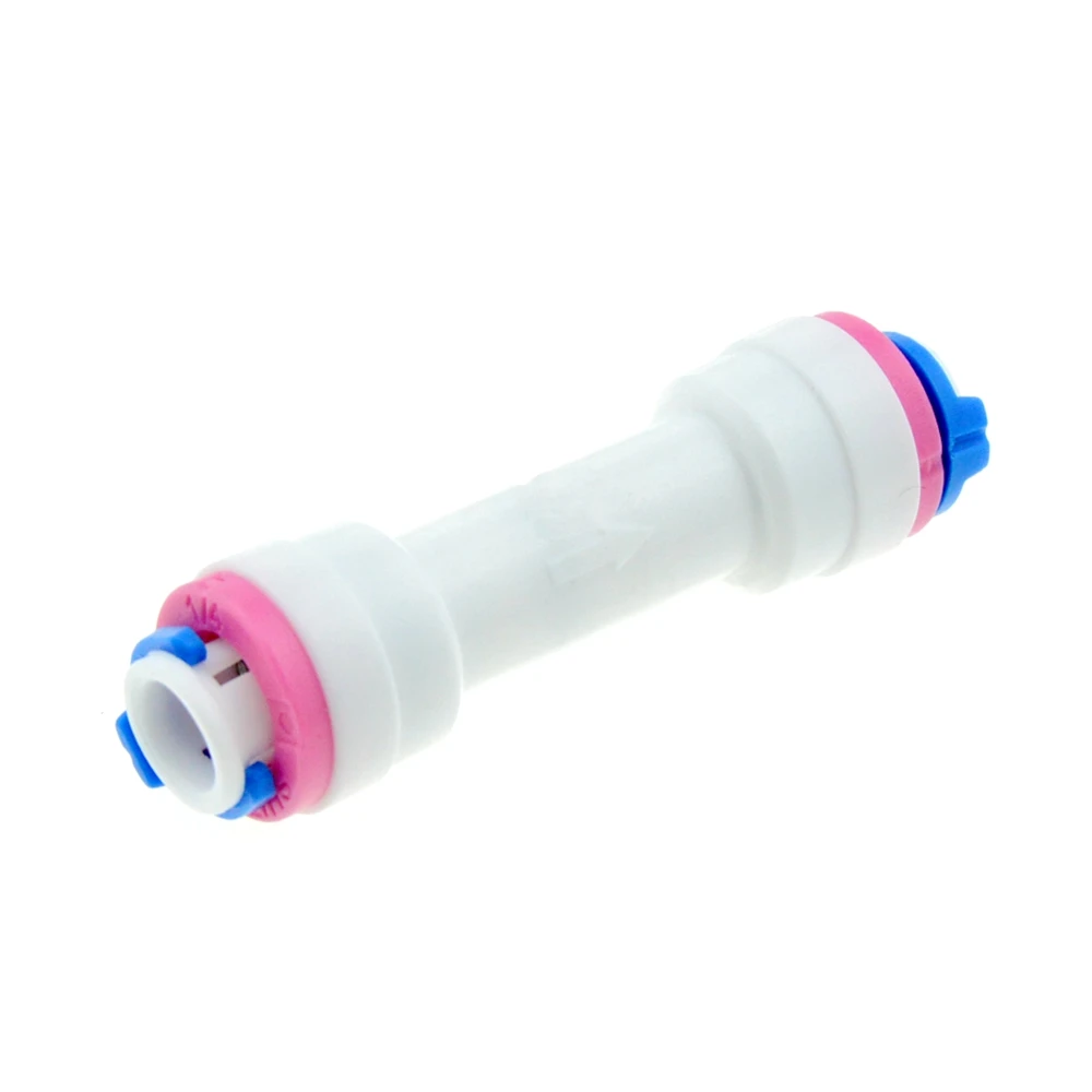 

Reverse Osmosis Aquarium System Fitting Equal Straight 1/4" OD Hose Check Valve Quick Coupling RO Water Plastic Pipe Connector