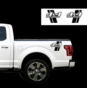 

2pcs Sets Side Bed Back Graphics Strip Decal Sticker 4X4 OFF ROAD For DODGE RAM 1500 2500