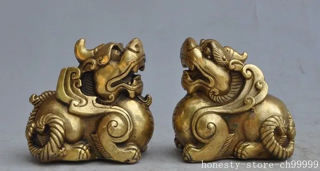 christmas japanese copper bronze guardian evil brave troops pixiu animal beast statue pair halloween - Halloween Statues christmas japanese copper bronze guardian evil brave troops pixiu animal beast statue pair halloween - Halloween Statues