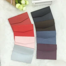 100 pcs set Vintage Small Mini Kraft Paper Window Envelopes wedding invitation envelope gift envelope Ancien100