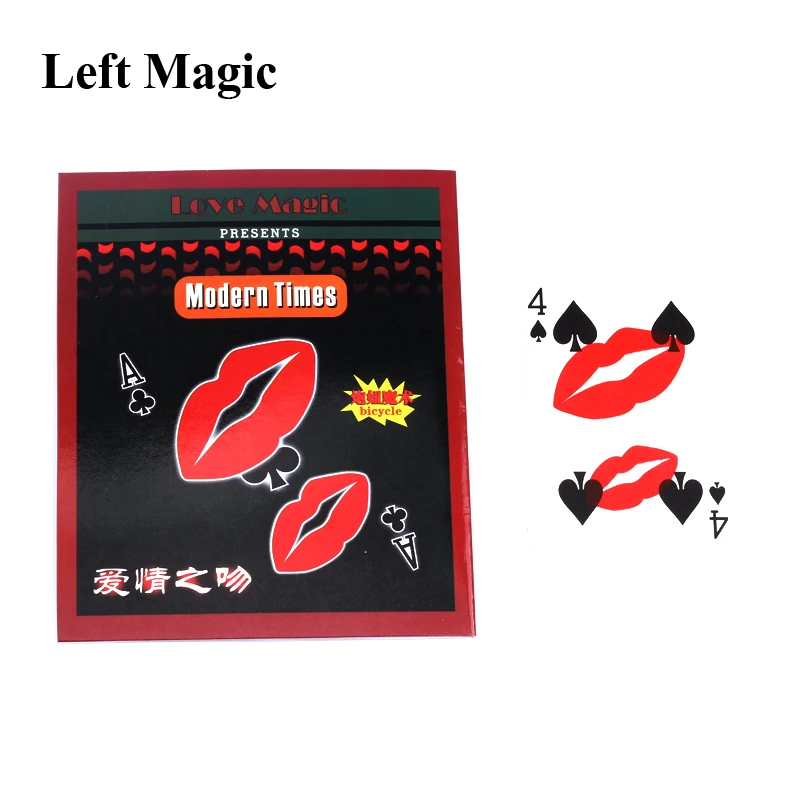 

Kiss Of Love Card magic trick Magic Tricks Magic Card Sets Magic Props mentalism illusion close up magia toy easy to do C2008