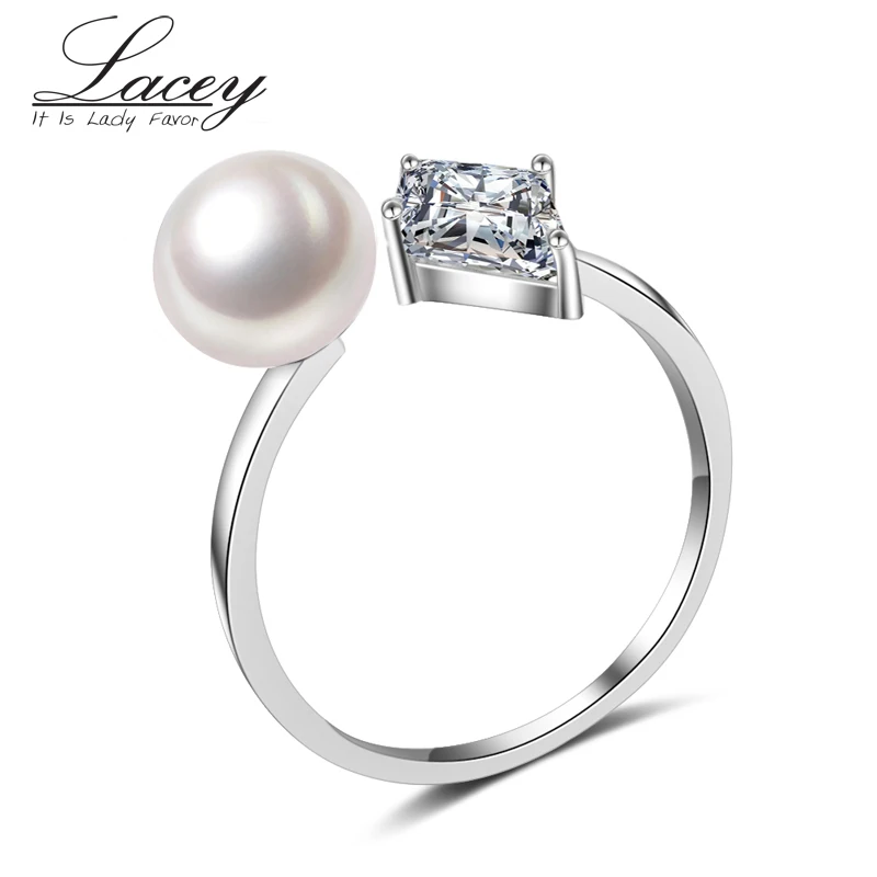 

2017 New Simple Pearl Ring 925 silver jewelry,trendy natural Pearl Adjustable charms Rings for women pearl Jewelry aliexpress