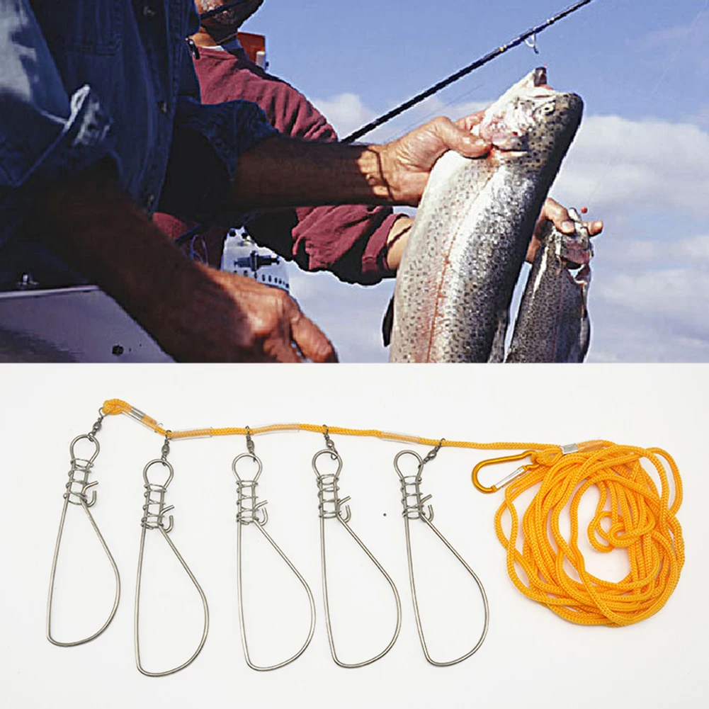 

Fishing Lock Buckle Tackle Live Fish Lock Belt Lures Tool Elastic Device Stainless Steel Accessories Catch Babial Bone Pike Bass