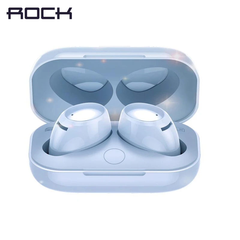

ROCK Mini TWS Wireless Stereo Bluetooth Earphone with Mic Universal Wireless Handsfree Earbuds with Free Charger Battery Box