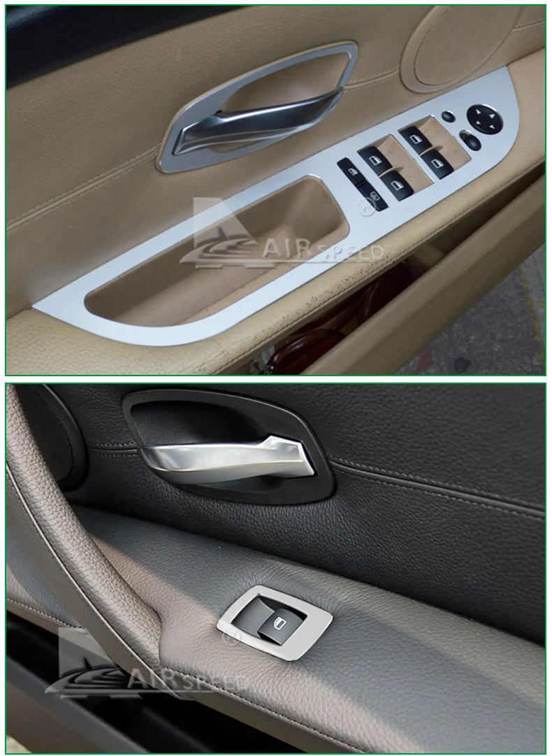 Airspeed LHD для BMW E60 аксессуары 08-10 для BMW E60 наклейка s для BMW E60 M5 внутренняя отделка оконный переключатель управление рамка наклейка