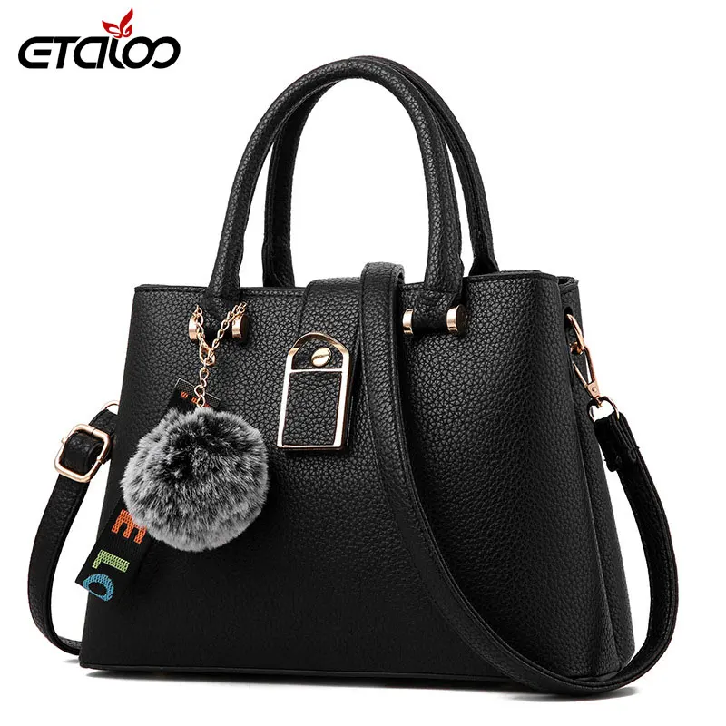 

Women PU Leather Handbags Ladies Large Tote Bag Female Square Shoulder Bags Women Bags 2018 New