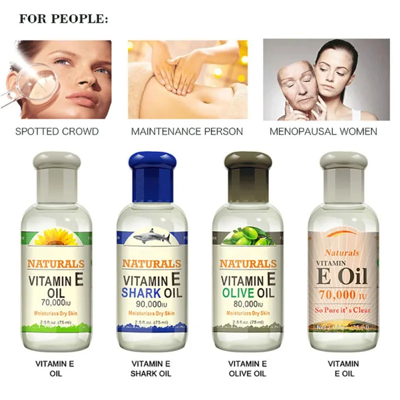 Полезное натуральное масло витамина е уход за кожей лица Отбеливание против трещин против морщин эссенция Новинка