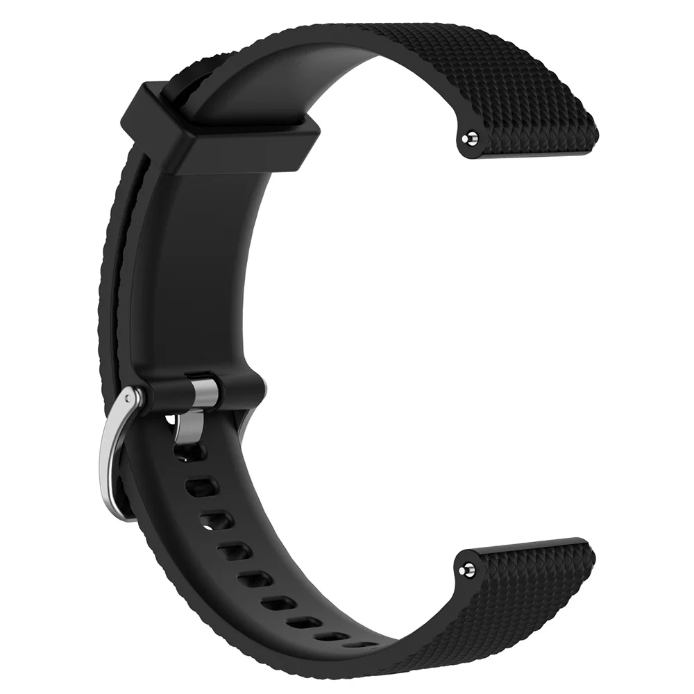 Регулируемый силиконовый Смарт-часы браслет 22 мм ремешок для Polar Vantage M мягкие напульсники высокого качества - Цвет: black