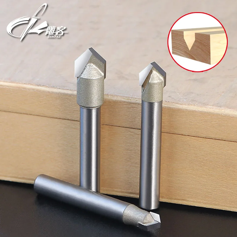 

1pcs 1/4 shank 90 degree V Groove Router Bit Board V groove milling cutter Woodworking router bits
