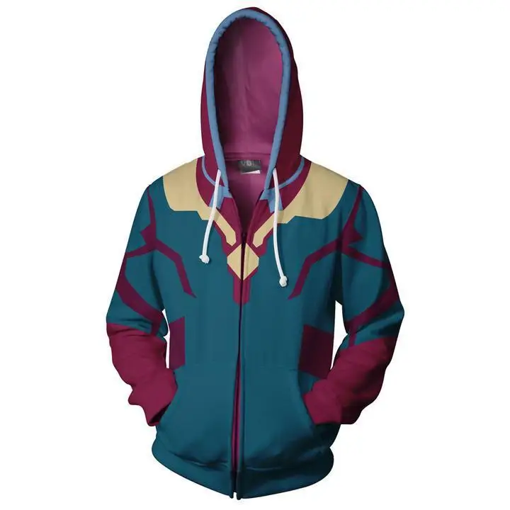 Avengers Endgame Men Women Zipper Hoodies Vision 3D Hooded Coat Jacket Marvel 4 Superhero Cosplay Sweatshirt Streetwear Costumes