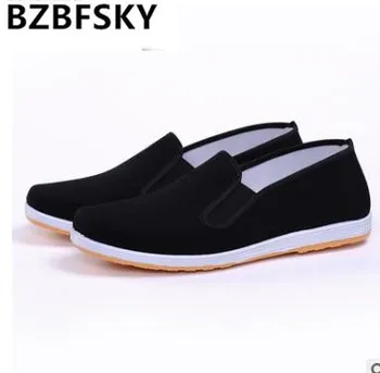 

Top Quality Black Cotton Shoes Bruce Lee Vintage Chinese Kung Fu shoes Wing Chun Tai Chi Slipper Martial Art Pure Cotton Shoes