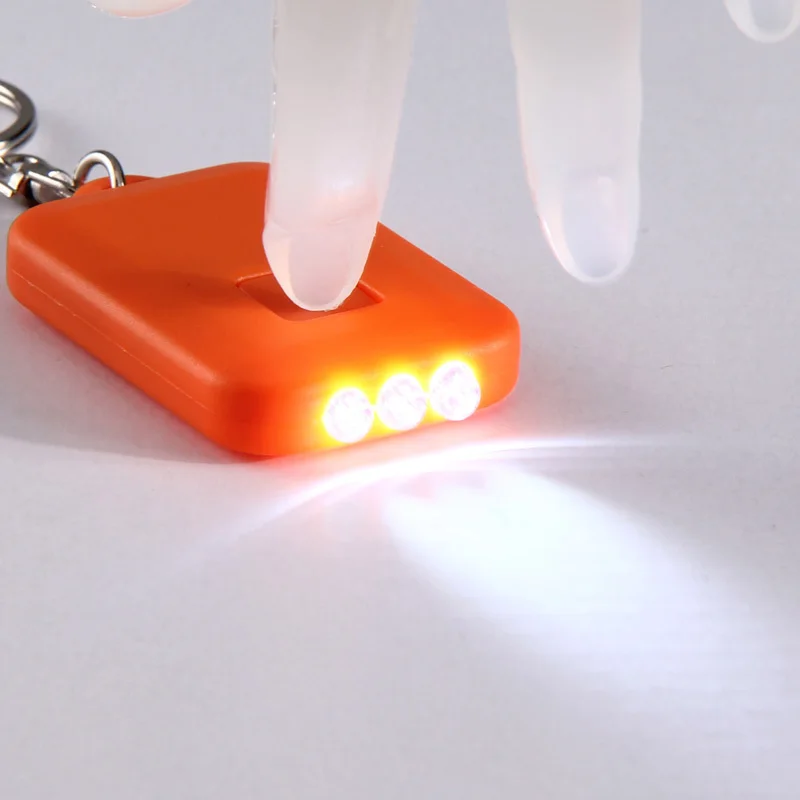 Sale 3 LEDs Solar Panel electric torch key chain flashlight Camping Lamp Rechargeable Spotlight Power Energy 100000 Hours 60X35X10CM 2