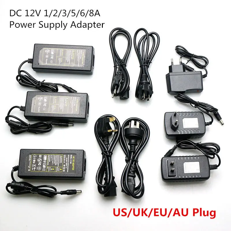 

1pc LED driver AC100-240V To DC12V 1A 2A 3A 5A 6A 8A Power Supply Adapter Transformer LED Strip light
