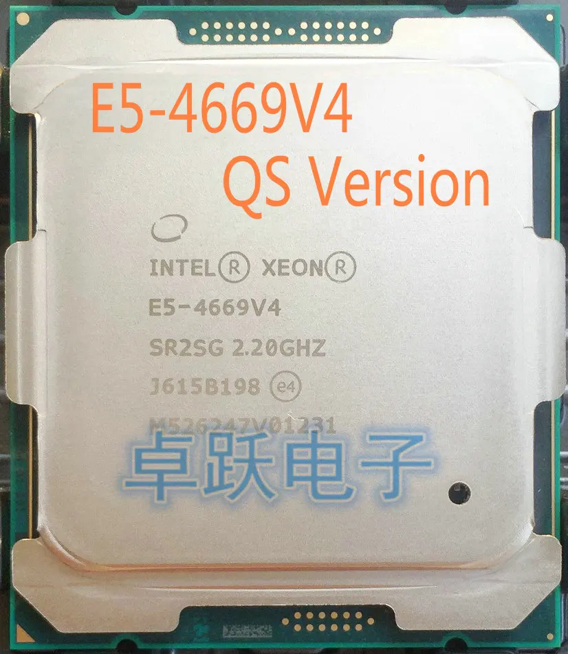 E5-4669V4 Intel Xeon QS версия E5 4669V4 2,20 ГГц 55 м 22 ядер 14NM LGA2011-3 135W процессор E5 4669 V4