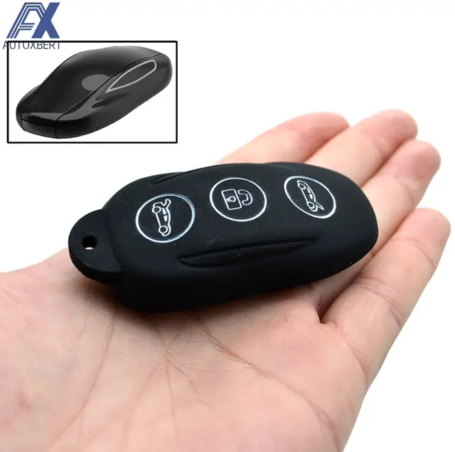 Black Car Silicone Rubber Key Fob Protector Cover Case For Tesla Model S X Remote Keyless P70 P85d