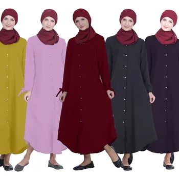 

2019 autumn elegent fashion style muslim women plus size abaya M-XXL