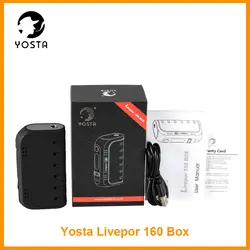 Оригинальный 160 Вт Mod Оригинал Yosta Livepor 160 коробка Mod 1000 мАч Vape VW/TC с сухой катушки OLED экран TC испаритель электронной сигареты