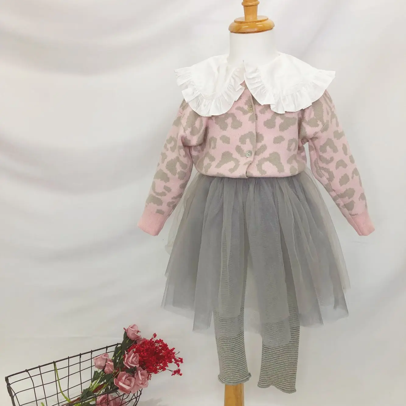 Cabolsa para o Bebê Bonito da Forma Primavera Nova Chegada Estilo Coreano Algodão All-match Manga Longa Leopardo-impresso Camisola Meninas 2020 15 all-match manga longa leopardo-impresso camisola casaco para