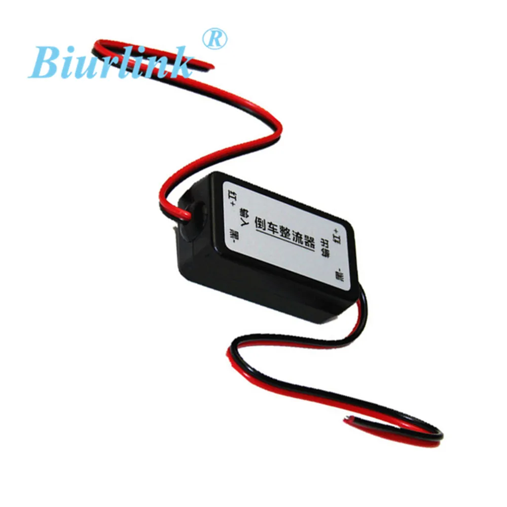 

Biurlink Car Power DC 12V Relay Capacitor Filter Rectifier Adapter for Car Rear Reversing View Back Up Camera