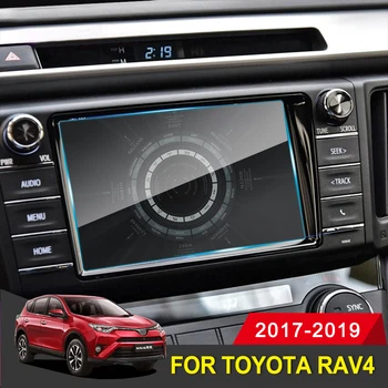 

Car Interior GPS Navigation Screen Steel material Protective Film LCD Screen Film For Toyota RAV4 2017-2019 Sticker accessories