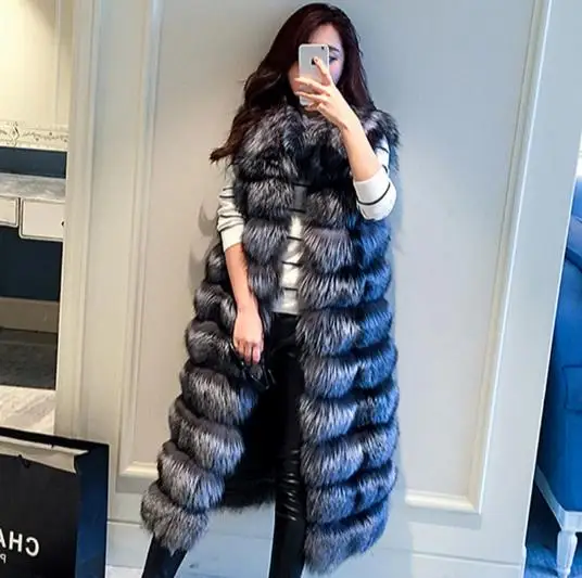 2018 Winter Women's Faux Fur Coat Artificial Vest Furry Vests Femme Jackets Plus Size Fluffy Fake Gilet Z53 | Женская одежда
