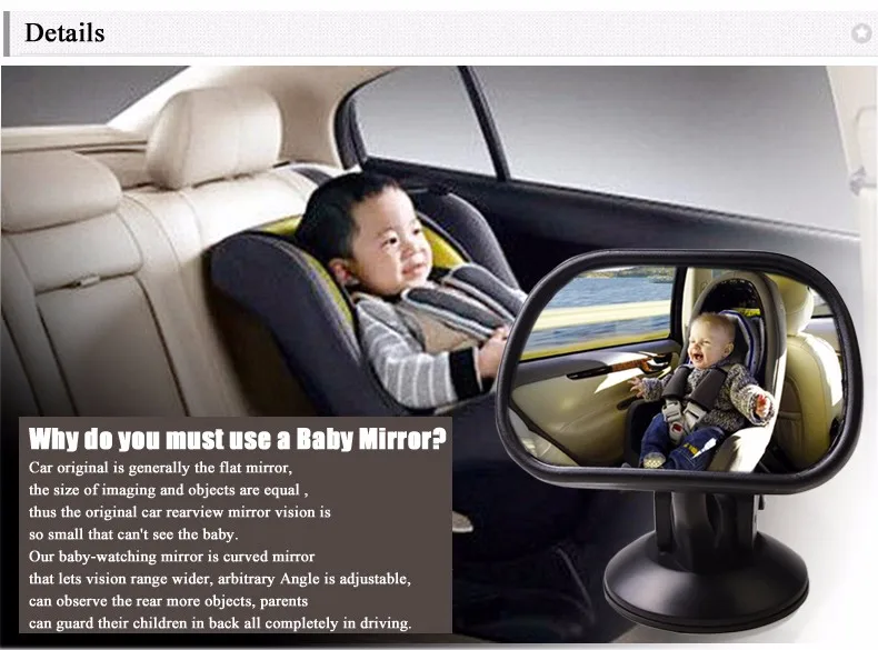 Sheate Retroviseur De Voiture En Verre Incurve Pour Bebe Avec Ventouse Retroviseur De Securite Interieur Soins Pour Enfants Aliexpress
