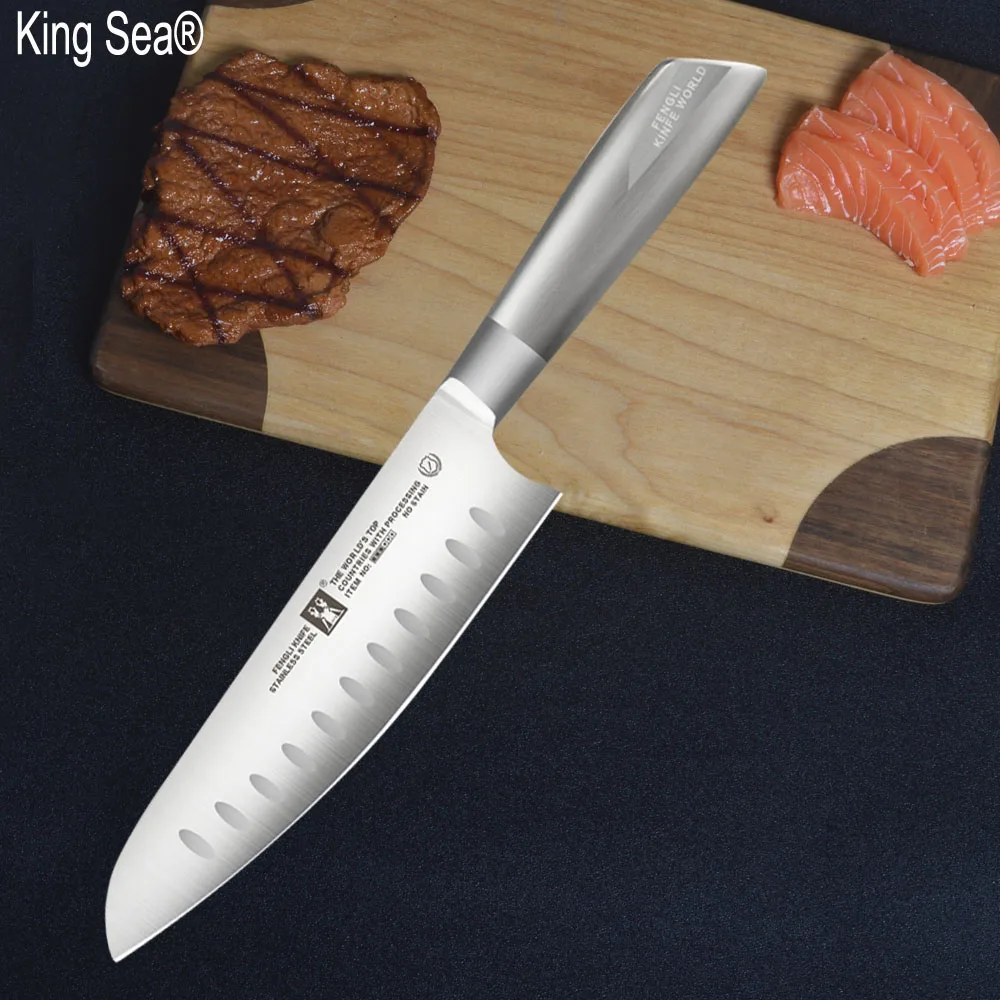 

King Sea 8" Chef Knife Japanese Kitchen Knife High Carbon Stainless Steel Meat Santoku Knife Professional Chef Knives