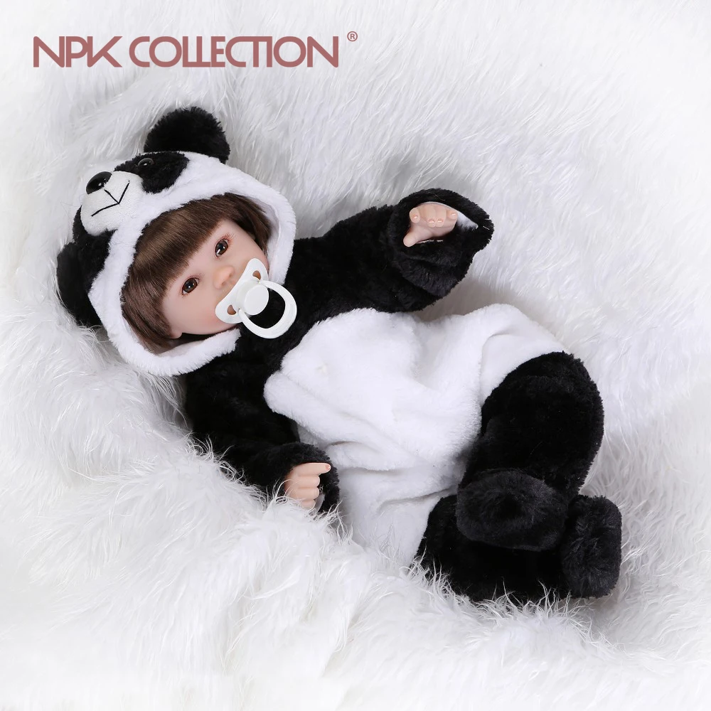 

NPKCOLLECTION Silicone Reborn Baby Doll kids Playmate Gift For Girls 16Inch Baby Doll Alive Toys For Bouquets Doll Bebes Reborn
