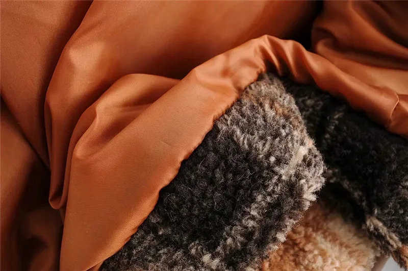 Осенне-зимняя женская коричневая куртка, новинка, теплая берберская флисовая винтажная короткая куртка, топы, женская модная одежда куртка femme