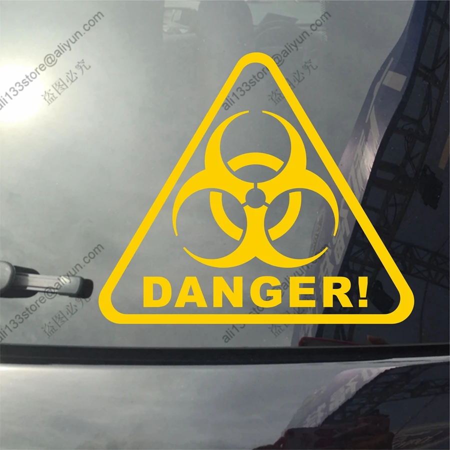 

Biohazard Danger Warning Sign Car Truck Vinyl Decal Sticker Die cut no background pick color and size