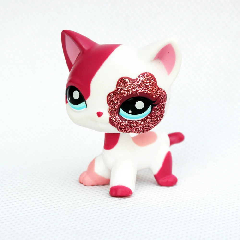 rare cat 2291 real original font b pet b font shop lps toys standing white red