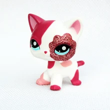 rare cat 2291 real original font b pet b font shop lps toys standing white red