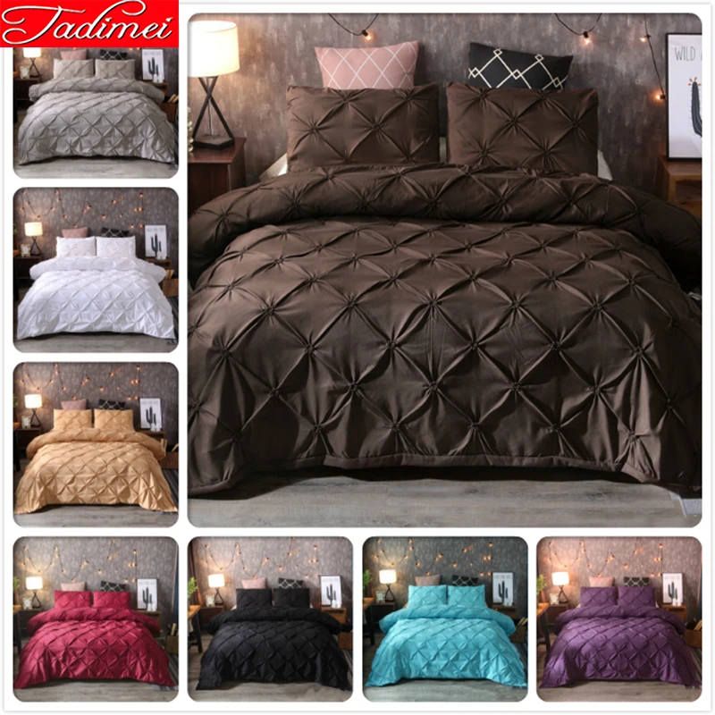 عالية الجودة الفاخرة اللون عادي طقم سرير غطاء لحاف ريش المخدة أغطية سرير 200x200 200x230 228x228 230x260 220x240 عالية الجودة الفاخرة اللون عادي طقم سرير غطاء لحاف ريش المخدة أغطية سرير 200x200 200x230 228x228 230x260 220x240