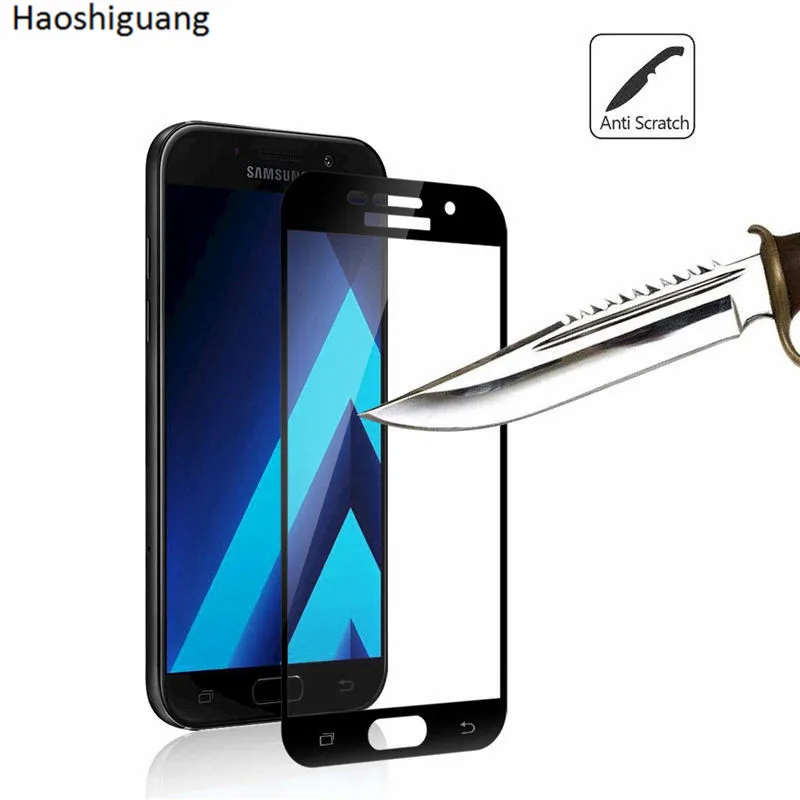 Для Samsung Galaxy A7 2017 закаленное стекло Защита экрана для A720 A720f SM-A720F A 7 A72017 полное