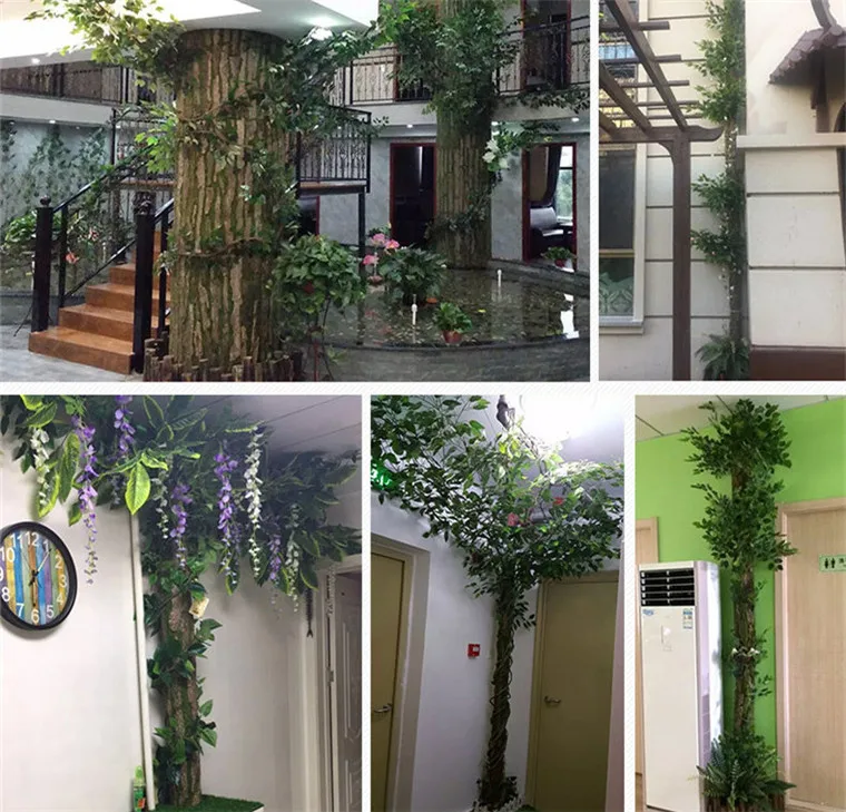 Flone Real Dried Pine Tree Bark Artificial Moss Fake Vine Plant Flowers For Indoor Water Pillar Cover Wrap  DIY Decoration (33)