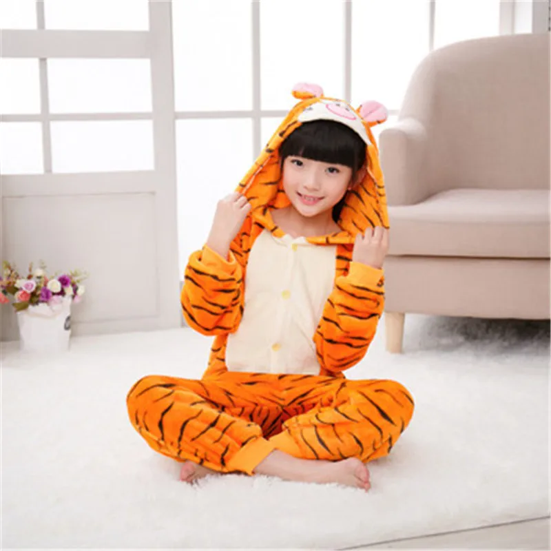 Детская одежда для сна с животными; Пижама с изображением тигра, Человека-паука, панды, Единорога; детский пижамный комплект; детская пижама
