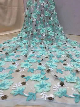 

African French Lace Fabric Embroidered Nigerian Tulle Lace Fabrics High Quality Net Lace Sewing Materials