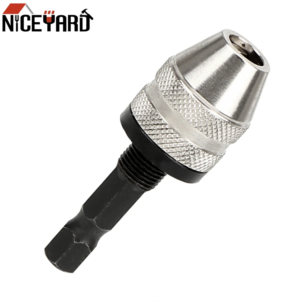  NICEYARD Quick Change Adapter Converter 0.3-6.5mm Power Tool Accessories Drill Bit Chuck 1/4