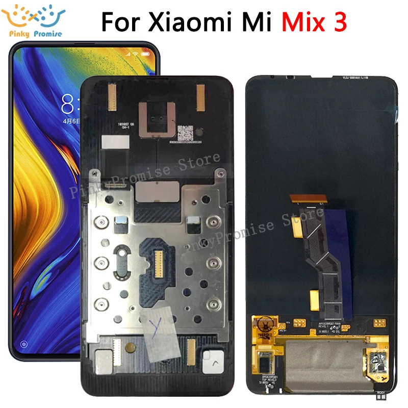 

For Xiaomi Mi Mix 3 LCD Display Touch Screen Digitizer Assembly With Frame For 6.4" Xiaomi Mi MIX3 LCD Black Replacement Parts