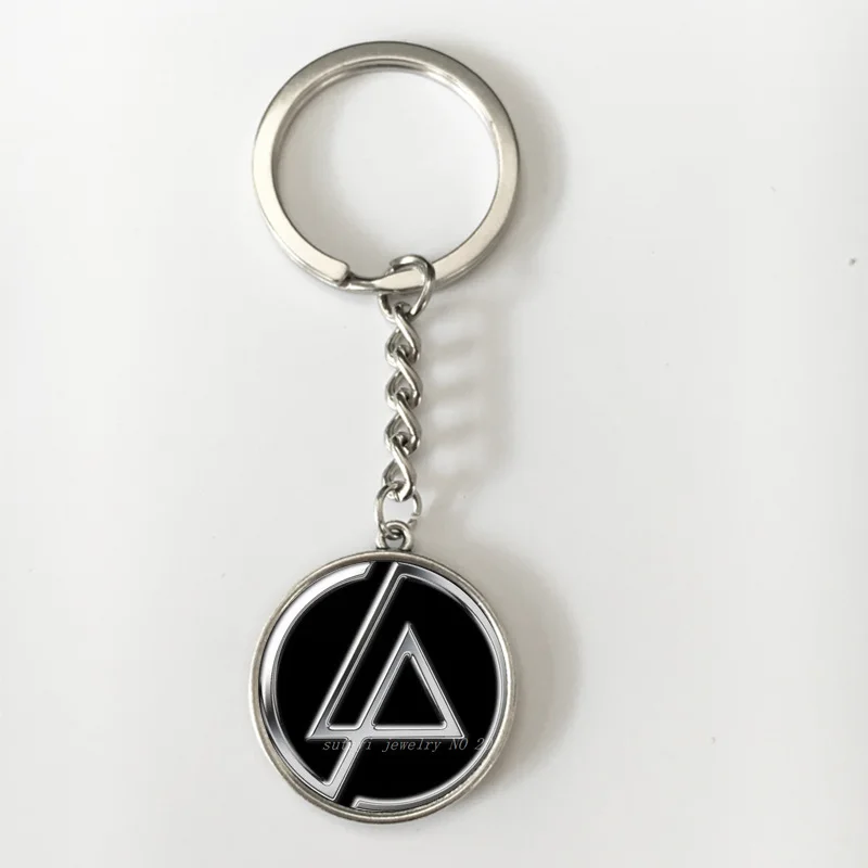 Suteyi, модные, новые, американские, с логотипом Linkin Park, длинные цепочки, держатель для ключей, стеклянный кабошон, подвеска, брелок на цепочке, ювелирные изделия для фанатов