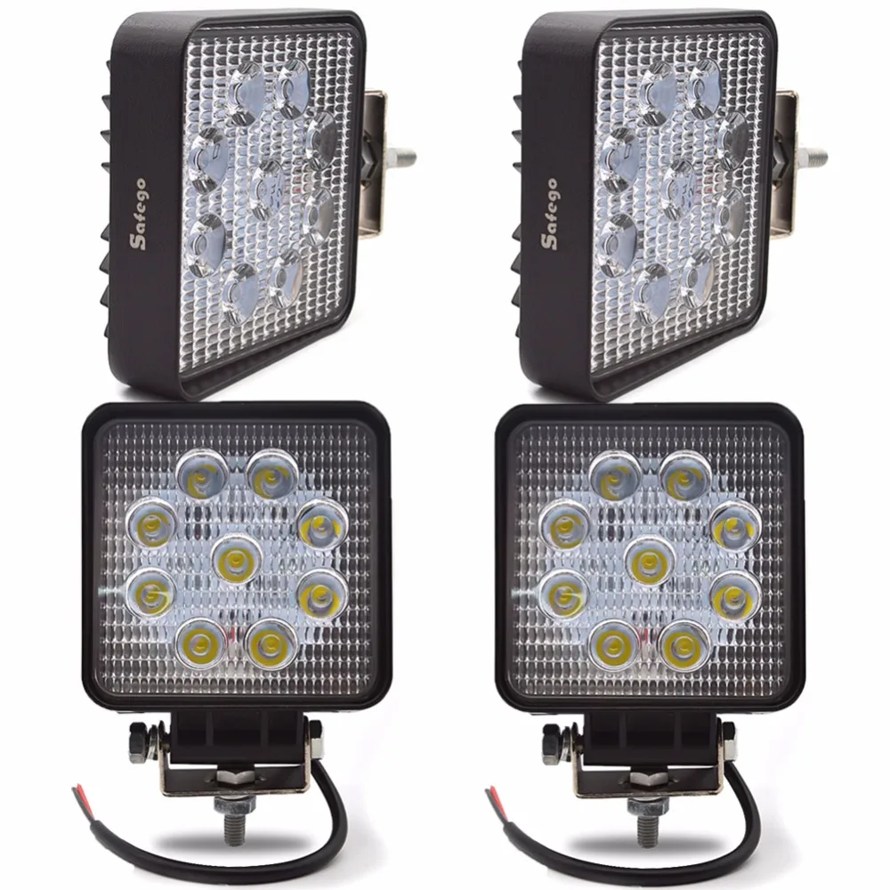 

Safego 4PCS 27w led worklights external lamp 24V 12 volt led work lights for Car Tractor Boat Truck ATV SUV offroad work light
