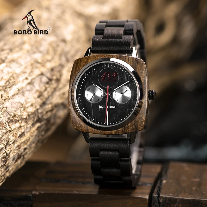 relogio masculino BOBO BIRD Top Brand Luxury Men Wood Watch Male Timepieces Military Quartz Wristwatch In Bamboo Gift Box L-S06 relogio masculino BOBO BIRD Top Brand Luxury Men Wood Watch Male Timepieces Military Quartz Wristwatch In Bamboo Gift Box L-S06